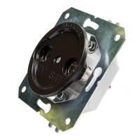 Розетка ТV для внутреннего монтажа цвет: коричневый