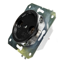 Розетка ТV для внутреннего монтажа цвет: черный