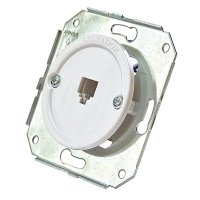 Телефонная розетка для внутреннего монтажа цвет: белый